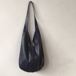 Vintage Halston purple leather crossbody bag